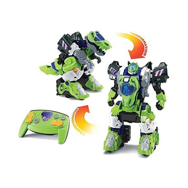 VTech - Switch & Go Dinos, Maxi Dinosaure Sonore Télécommandé Furio, le Méga T-Rex Robot Radiocommandé, Jouet 2 en 1 Transfor