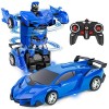 Highttoy Voiture Télécommandée pour Enfants 3-12 Ans,Voiture Robot Transformable Transformateur Voiture RC 2.4GHz Rotation à 