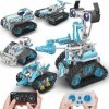 BEHOWL Stem Robot programmable, Bloc de Construction avec télécommande et Commande APP, Jouet éducatif 5 - en - 1 pour Les ga