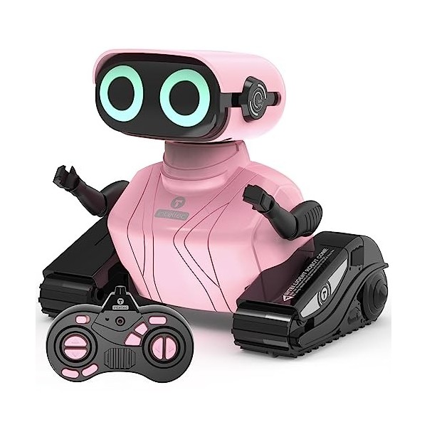 GILOBABY Robot Telecommandé Enfant, Jouet Robot Enfant avec Télécommande 2,4 GHz, Yeux LED, Mouvements de danse, Tête et Bras