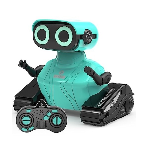 GILOBABY Robot Telecommandé Enfant, Jouet Robot Enfant avec Télécommande 2,4 GHz, Yeux LED, Mouvements de danse, Tête et Bras