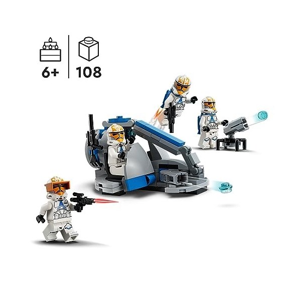 LEGO 75359 Star Wars Pack de Combat des Clone Troopers de la 332e Compagnie d’Ahsoka, Jouet à Construire The Clone Wars avec 