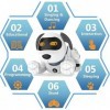 PRANITE Robot Chien Chien RC Robot avec Télécommande, Jouet Programmable Chanter, Danse, Musique, Robot Interactif à Commande