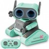 YIKANWEN Jouet Robot télécommandé Rechargeable, avec Yeux LED, Musique et Sons Amusants, adapté aux Enfants de 3 4 5 6 7 8 An