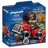 Playmobil 71090 Pompier et Quad - City Action- Les Pompiers- Moteur à Retro-Friction à Collectionner