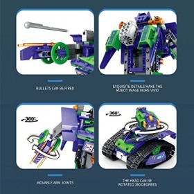 Reobrix 33001 Robot Bâtiment Jouet Kit Robots Véhicules et Chars avec Contrôle APP 580 Pièces