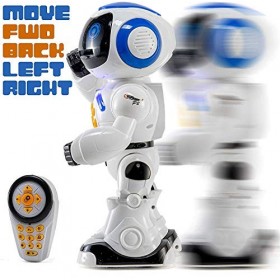 Top Race Robot jouet parlant, marche, commande à distance, danse, chante, lit des histoires, test de mathématiques, lancer de
