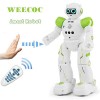 WEECOC RC Robot Jouets Geste Reconnaissance Intelligent Robot Jouets pour Enfants Peut Chanter Danse Parler Cadeau dannivers