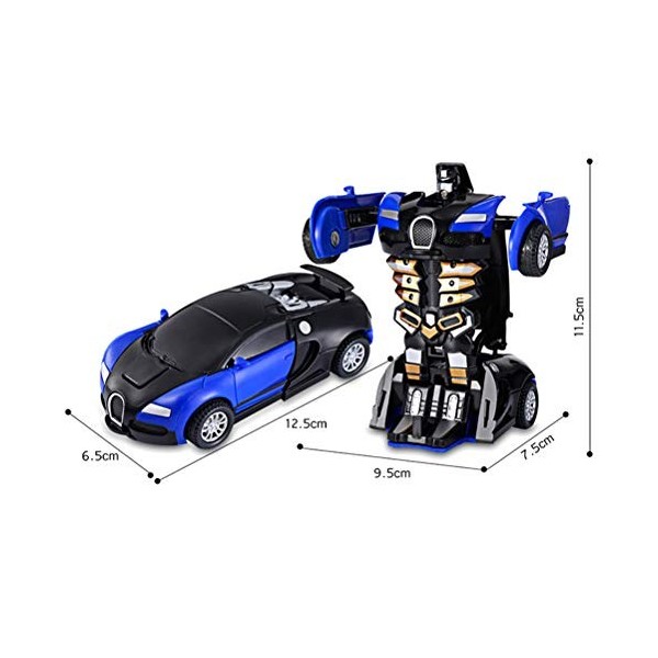 3 Pièces Transformateur Robot Voiture & Robot Transformable Mur Climber Car avec Led et Rotation 360 ° Stunt Car Rc Toy Car p