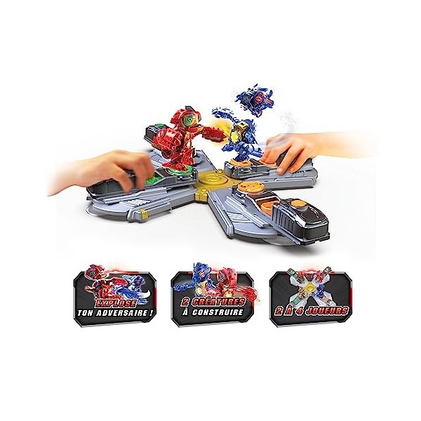 YCOO Pack 2 Robots Kombat Boxeur Télécommandé 14cm-Il Avance Et Frappe Son Adversaire-Jouet avec Effets sonores Et Lumineux-D