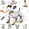 VATOS Jouet Robot Chien Télécommandé Enfants - Interactif Chien Robot Programmable 17 Fonctions, Intelligent Marchant Chien C