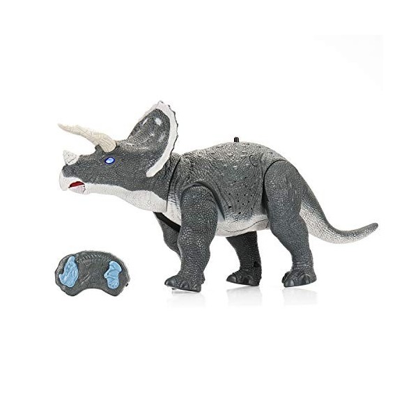 SainSmart Jr. Télécommande Dinosaure Enfant, Électrique RC Animaux 36 CM Long Jeux Robot Marche et Rugissant Jouets pour Garç