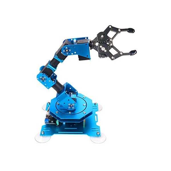 LewanSoul Bras robotique programmable entièrement en métal xArm 6DOF avec rétroaction du paramètre servo, Commande de Souris 