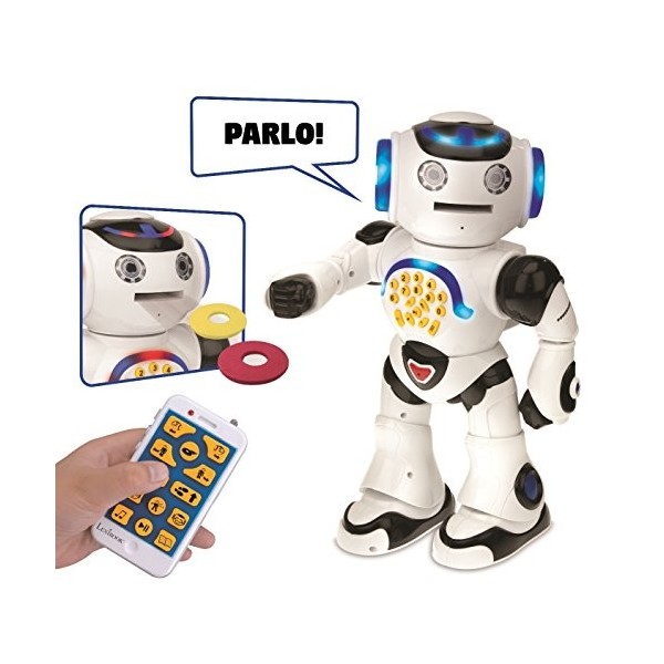 Lexibook Powerman Robot interactif pour Apprendre et Jouer pour Enfants-Danse-Lecture de Musique, Quiz éducatif, raconte des 