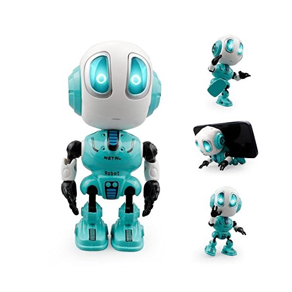 Robot Jouet avec lumières et Sons Amusants,Robot Enfant avec Bras, tête et Jambes rotatifs Rechargeable Robot avec Fonction d