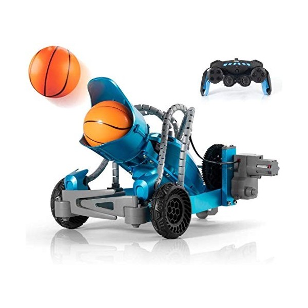 Top Race Télécommande Catapulte Robotique RC - Lanceur de Balle Robotique à Démonter en Métal/Bras de Tir - Kit de Constructi