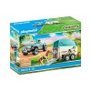 Playmobil 70511 Voiture et Van pour Poney- Country- Le Poney Club- Cavalier Van