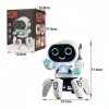 YATOSEEN Giocattolo Robot per Bambini, Robot Compagno per Bambini, Con Proiezione di Luce Colorata, Balla e Canta e Cammina, 