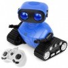BOMPOW Robot jouet télécommandé avec yeux LED et bras flexibles, pour enfants à partir de 3 ans, danse et sons jouets éducati