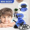 BOMPOW Robot jouet télécommandé avec yeux LED et bras flexibles, pour enfants à partir de 3 ans, danse et sons jouets éducati