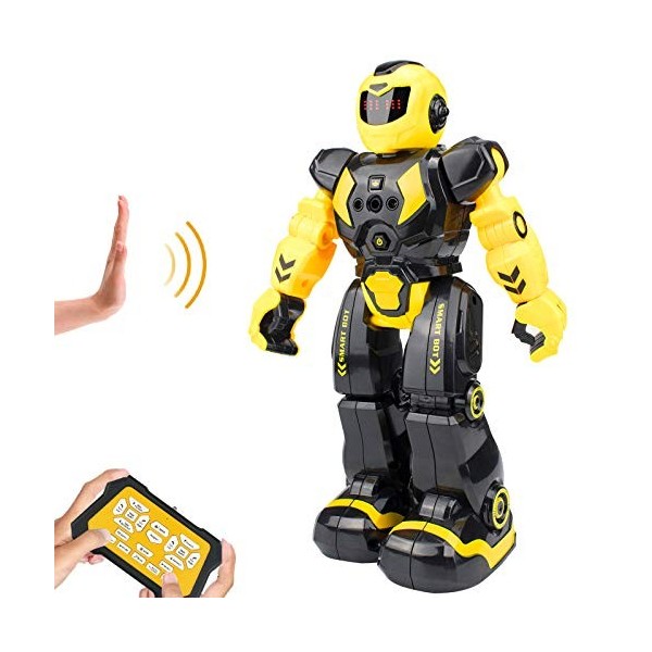 Habeny Robot télécommandé pour enfants, robot de détection de geste, jouet robot contrôleur infrarouge, danse, chant, marche 