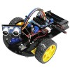 AZDelivery Smart Tracking Robot 2WD Kit DIY Learning Smart Robot Car Kit 2wd Ultrasonic Sensor Module Infrared Remote Control