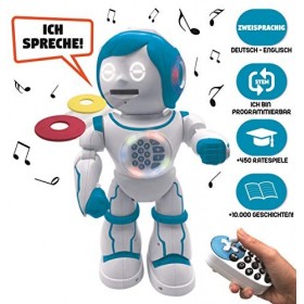 Lexibook, Tiere Powerman Kid-Robot Allemand/Anglais pédagogique et bilingue-Aller Parlant Danse Jouet Chant-STEM Raconter Pro