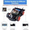 SUNFOUNDER Kit de Robot de Voiture Raspberry Pi, Module Hat 4WD, capteur à ultrasons, télécommande par PC téléphone Portable 