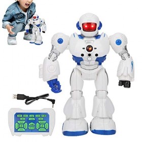 Jouet robot RC, jouet robot télécommandé programmable intelligent avec effet sonore léger Robot électrique intelligent pour l