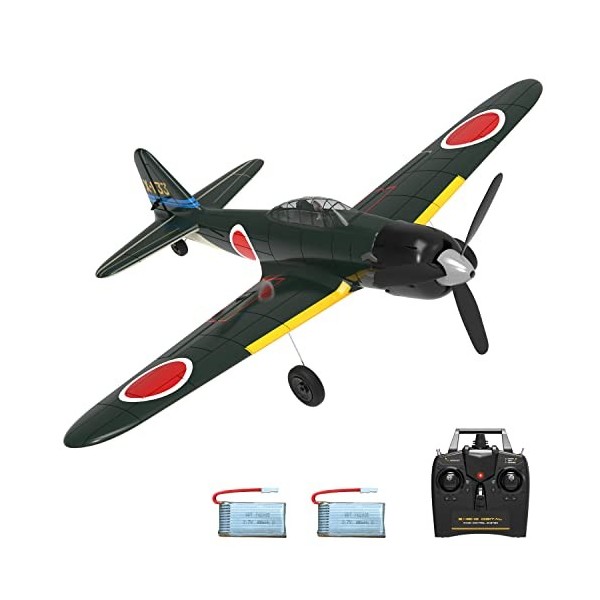 Avion RC Spitfire Volantex – Prêt à Voler RTF – 4 Canaux 2.4 GHz – Système D'auto-stabilisation – Décollage 1 Touche – 3 Niveaux De Vol – Cadeau Idéal