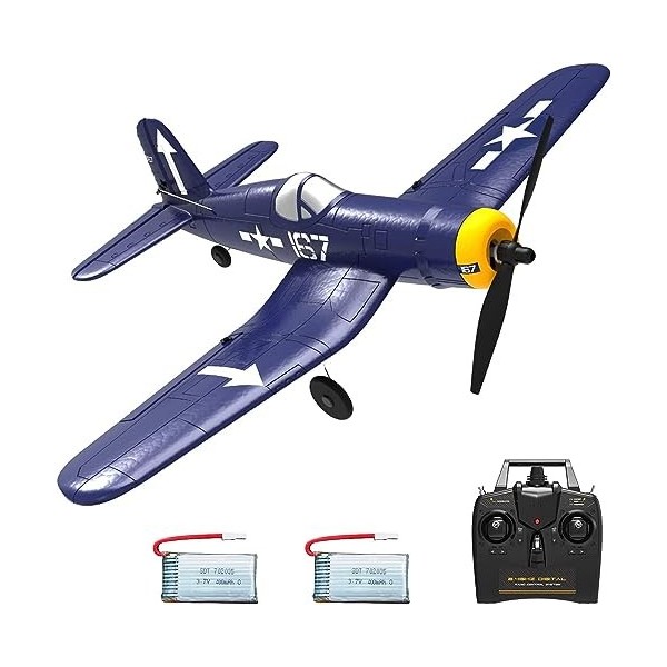 VOLANTEXRC RC Jouet davion télécommandé avec télécommande RTF 4 canaux 2,4 GHz RTF Avion radiocommandé pour Adultes et Enfan