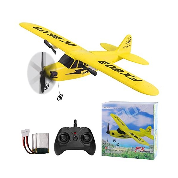 Henakmsl 2CH Avion Télécommandé 2.4GHz RC rtf pour débutants, enfants et adultes, jouets avec recharge USB