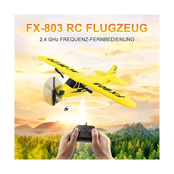 Henakmsl 2CH Avion Télécommandé 2.4GHz RC rtf pour débutants, enfants et adultes, jouets avec recharge USB