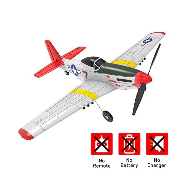 volantexrc RC Avion PNP Version sans Batterie sans Trainsmitter avec Stabilisateur Gyro 6 Axes et Fonction de Voltige à Une T