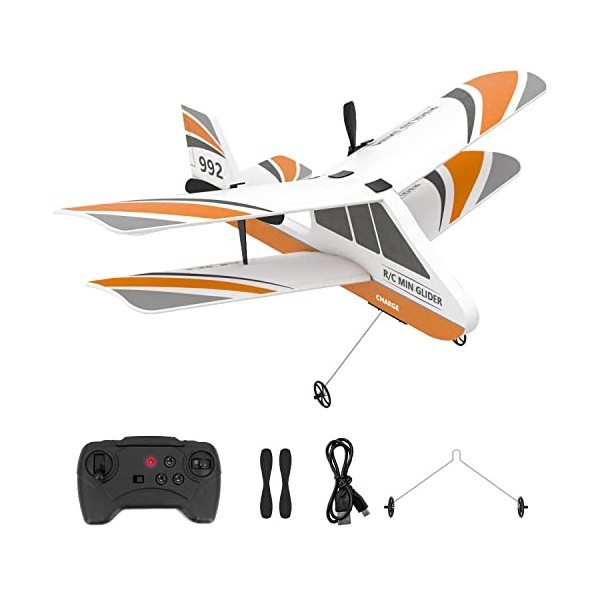 Ushining Avion Télécommandé, 2,4 GHz Avion RC Rechargeable avec Gyroscope Intégré, Matériau Léger et Durable, Facile à Pilote