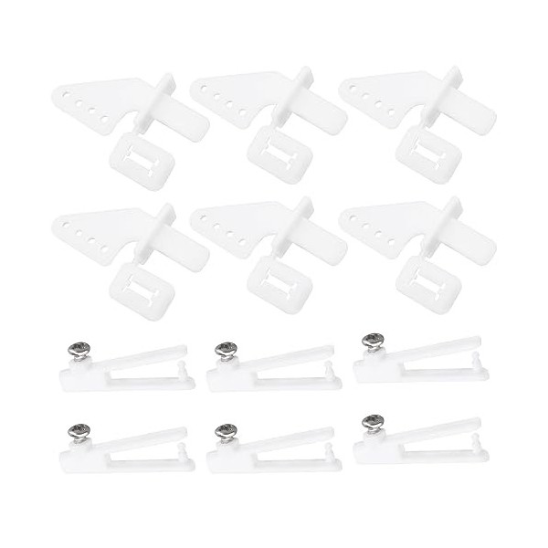 Lot de 20 cornes de commande en nylon à 4 trous pour avion radiocommandé, pièces de télécommande, mousse pour avion électriqu