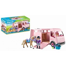 Playmobil 71237 Van avec Cheval- Country - Le Club déquitation - Chevaux Animaux & Nature