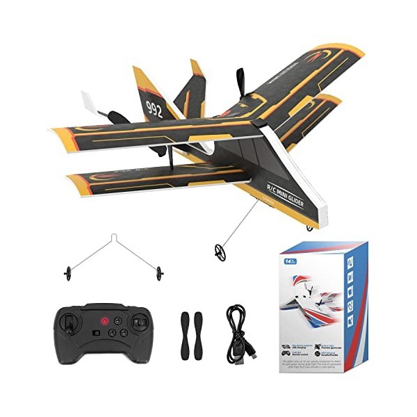 uleway Avion Télécommandé,RC Rechargeable,2,4 GHz Avion avec Gyroscope Intégré,Matériau Léger et Durable, Facile à Piloter,Av