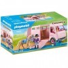 Playmobil 71237 Van avec Cheval- Country - Le Club déquitation - Chevaux Animaux & Nature