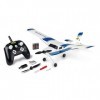 Carson 500505034 Avion de Sport RC 2,4 GHz 100% RTR Bleu - modèle réduit d’Avion télécommandé, Avion RC, modèle Robuste RTF 