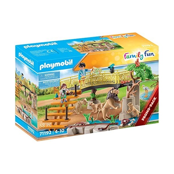 Playmobil 71192 Espace des Lions, Le Parc Animalier, Multicolore