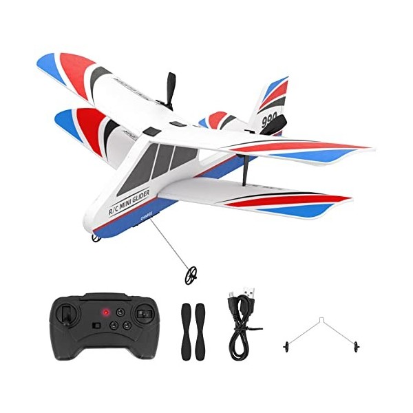 Avion Télécommandé,2,4 GHz Avion RC Avec LED, Radiocommandé