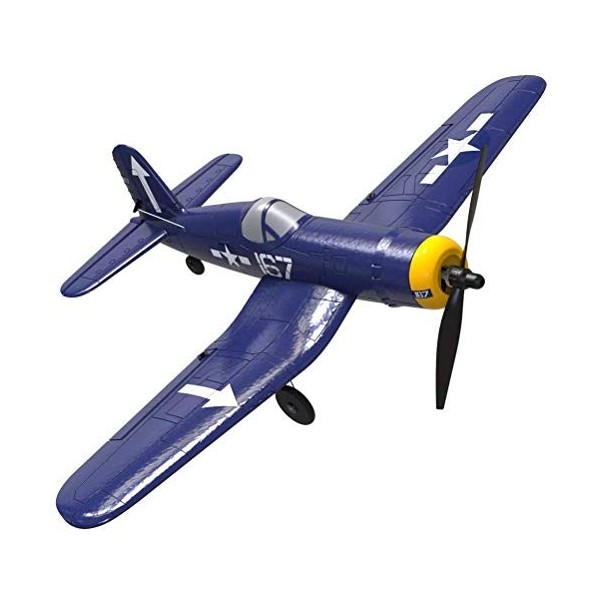 volantexrc RC Avion F4U PNP Version sans Batterie sans Trainsmitter avec Stabilisateur Gyro 6 Axes et Fonction de Voltige à U