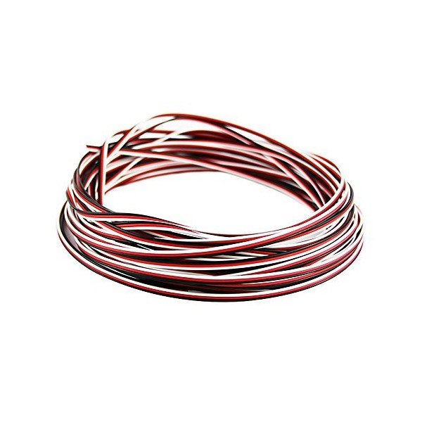 OliYin 50 Feet 22AWG Servo Cable 3p Line for Futaba JR RC Servo Hobby Model Aircraft Model Wiring 60 corex0.08mm