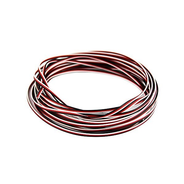 OliYin 50 Feet 26AWG Servo Cable 3p Line for Futaba JR RC Servo Hobby Model Aircraft Model Wiring 30 corex0.08mm