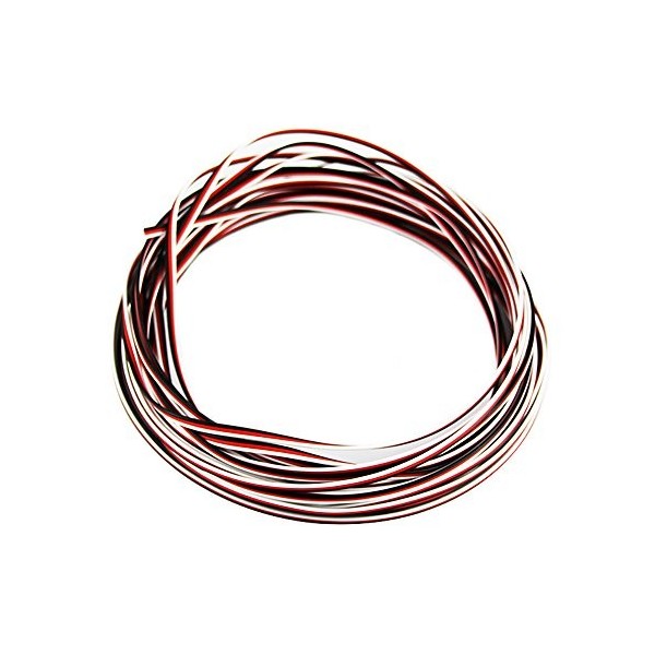 OliYin 50 Feet 26AWG Servo Cable 3p Line for Futaba JR RC Servo Hobby Model Aircraft Model Wiring 30 corex0.08mm