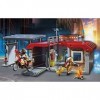 PLAYMOBIL 71193 Caserne de pompiers transportable- - Les pompiers -