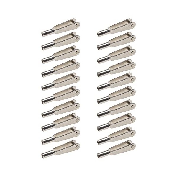 eMagTech 20x Mini Snap Links M2 Clip de Filetage Clips de Chape en Métal Autobloquants Aile de Fixation pour Modèles davions