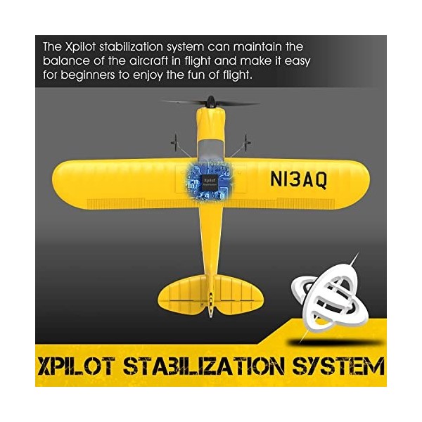 VOLANTEXRC Avion radiocommandé 3CH prêt à voler Sport Cub S2 Avion radiocommandé pour débutants avec système de stabilisation