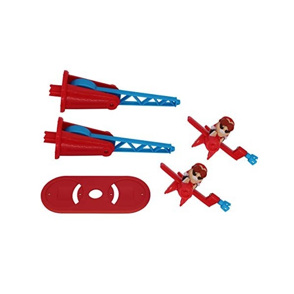 Double plan pour Looping Louie Bras de jeu avec 2 avions Tuning Edition 2020 plaque adaptateur + 2 avions, rouge 